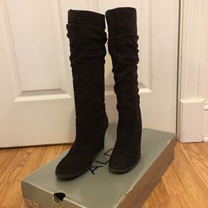Aldo Knee High Slouchy Wedge Boots